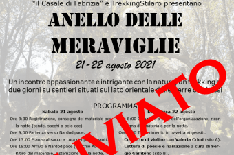 L’evento Anello delle Meraviglie previsto per i giorni 21 e 22 agosto è rinviato.